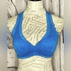 Victoria Secret Lace Pullover Racerback Bralette Blue M